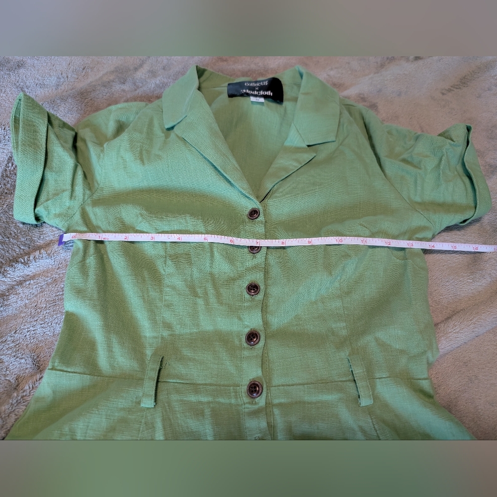 Modcloth X Collectif Caterina/Cherished Era Green Dress - Picture 6 of 6